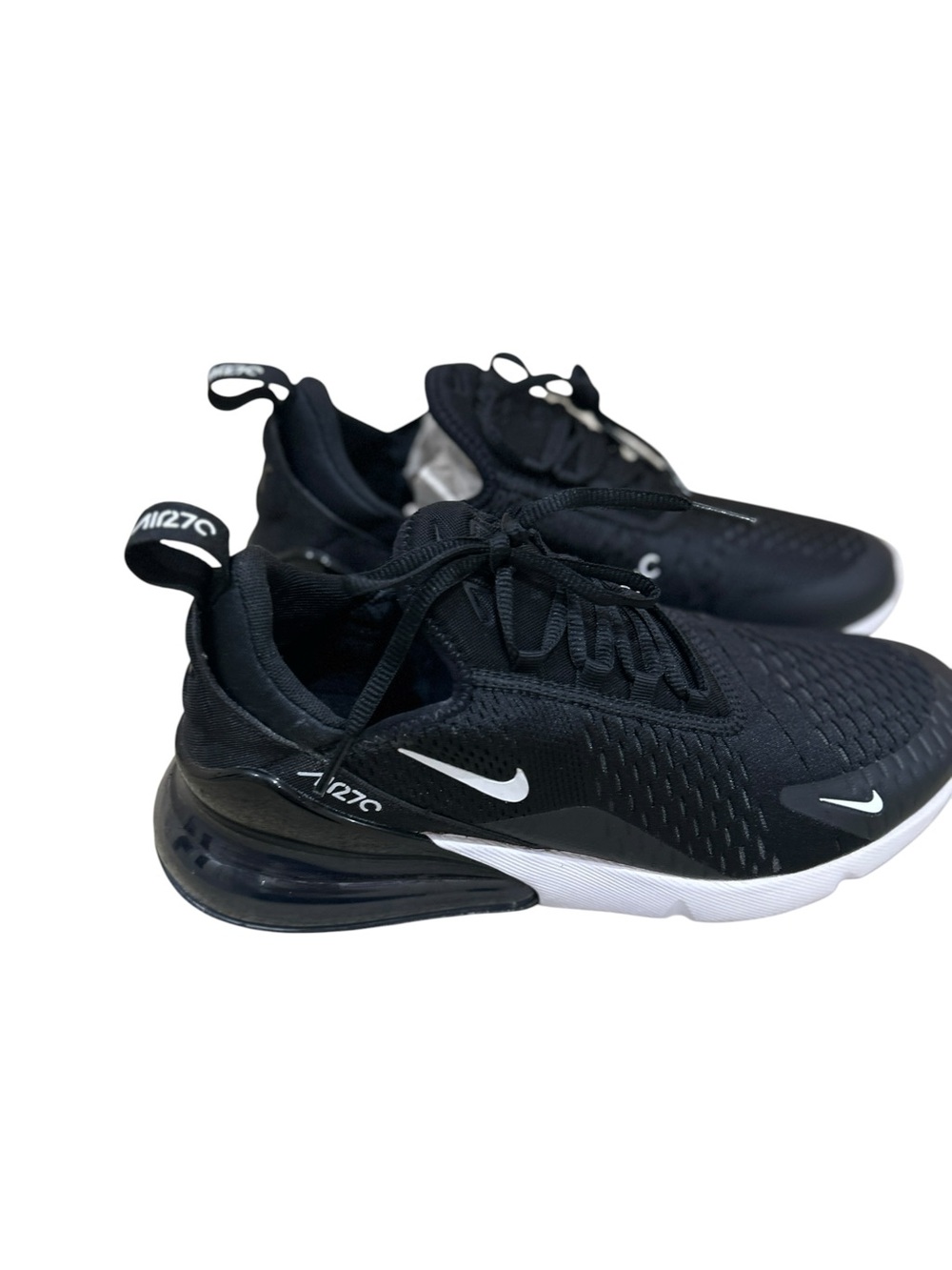 Nike Women’s Air Max 270 Sneakers - Black with White Swoosh